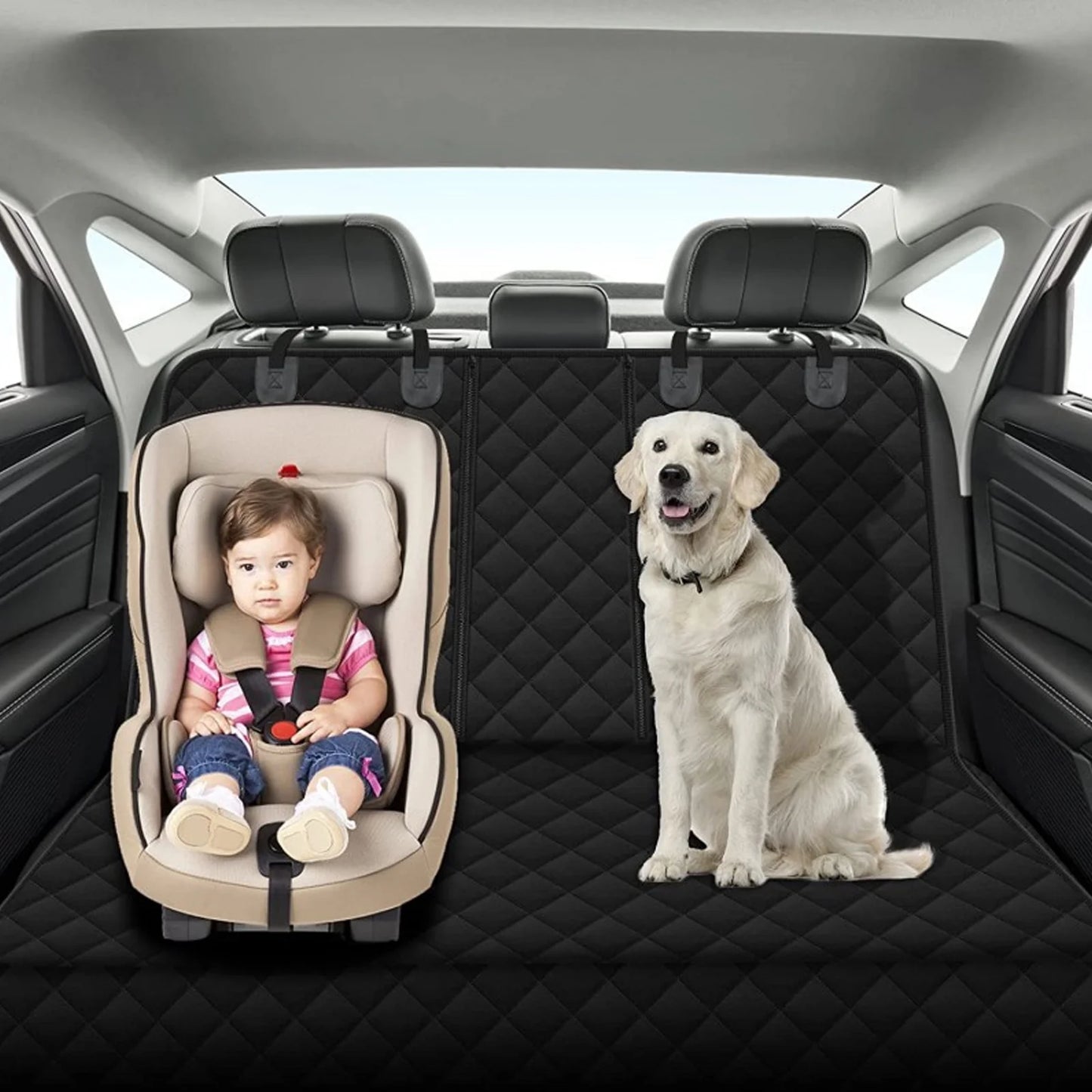 🚗 PupGuard Waterproof Car Seat Cover + 2 Safety Belts