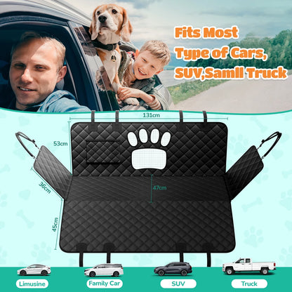 🛡️ PupHaven Waterproof Hammock Car Seat Cover