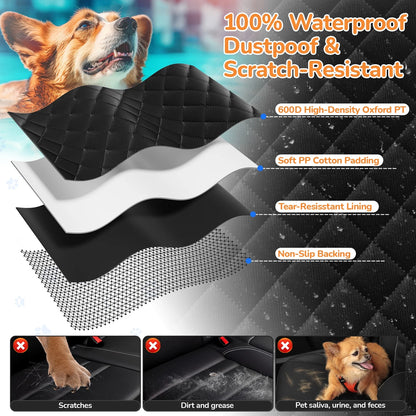 🛡️ PupHaven Waterproof Hammock Car Seat Cover