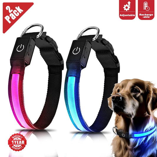 💡 GlowPup USB Rechargeable LED Safety Collar
