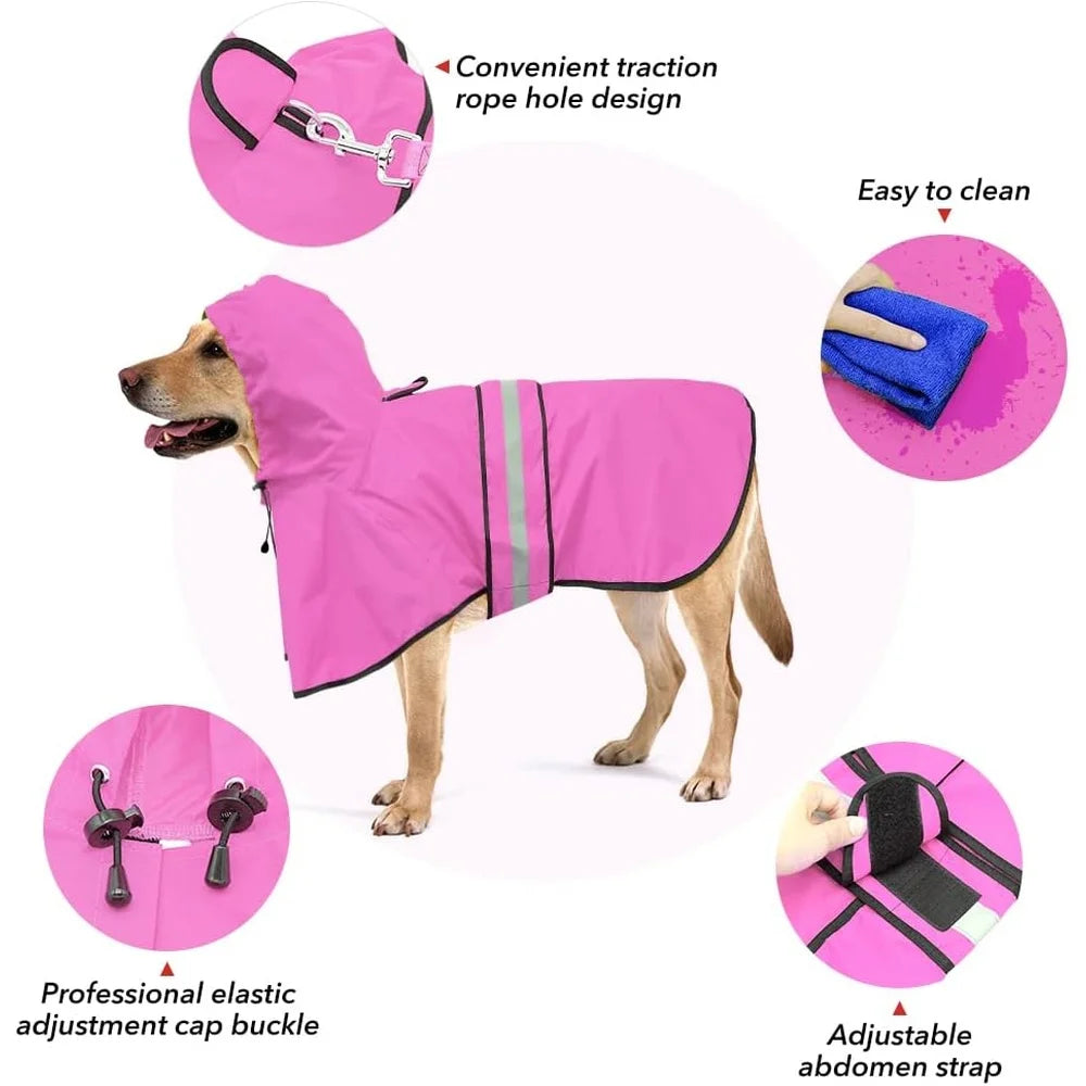 🌧️ PupShield Reflective Waterproof Dog Raincoat