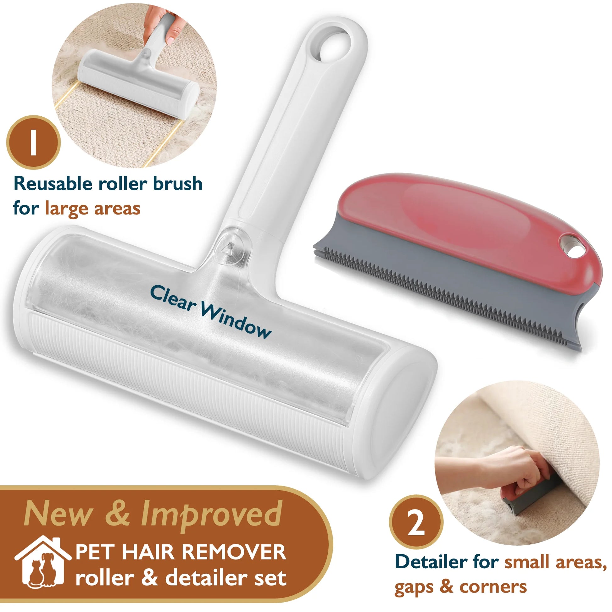 ✨ FurZap Reusable Pet Hair Remover Set
