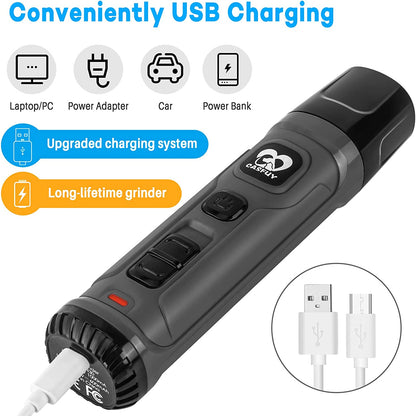 💡 2-Speed LED Pet Nail Grinder – Safe & Painless Trim