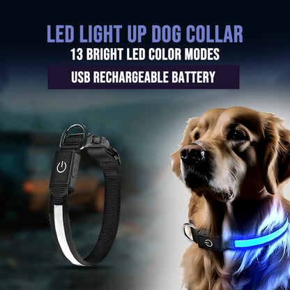 💡 GlowPup USB Rechargeable LED Safety Collar