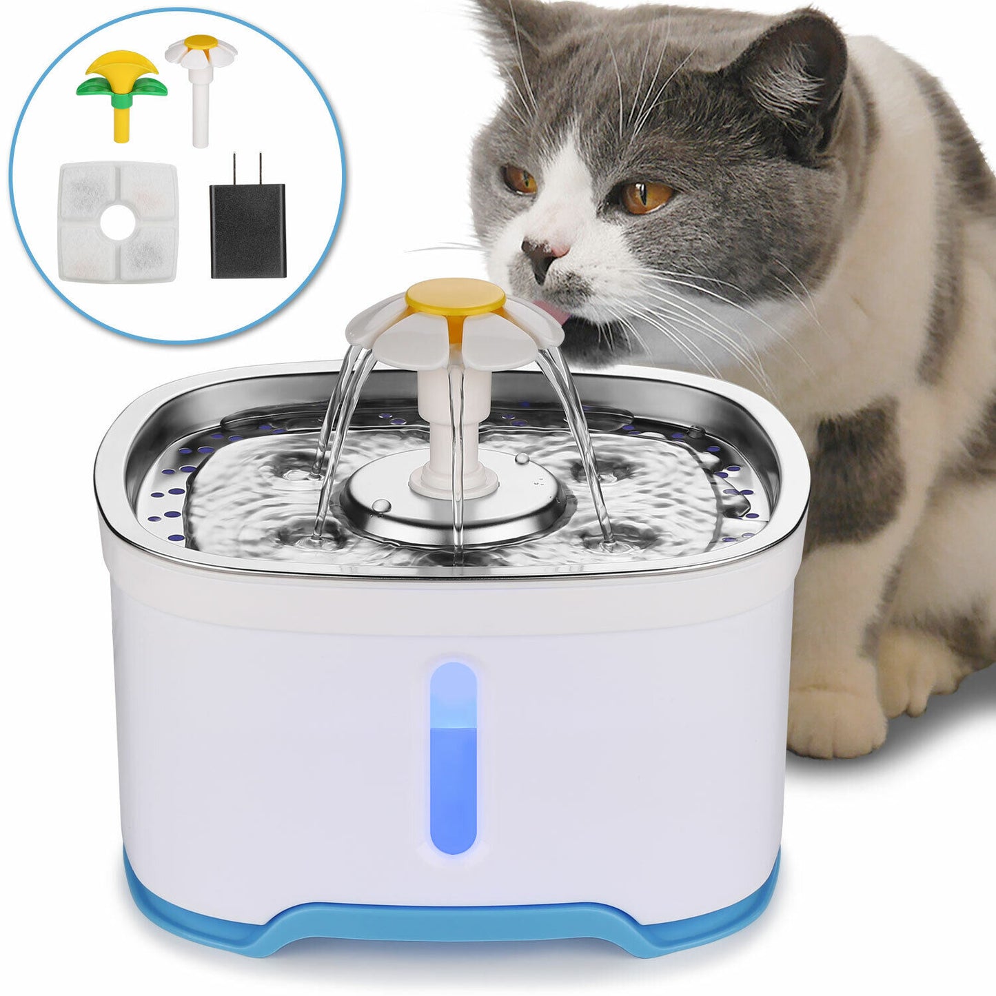 💧 Pawtain 2.5L Fresh Flow Pet Fountain