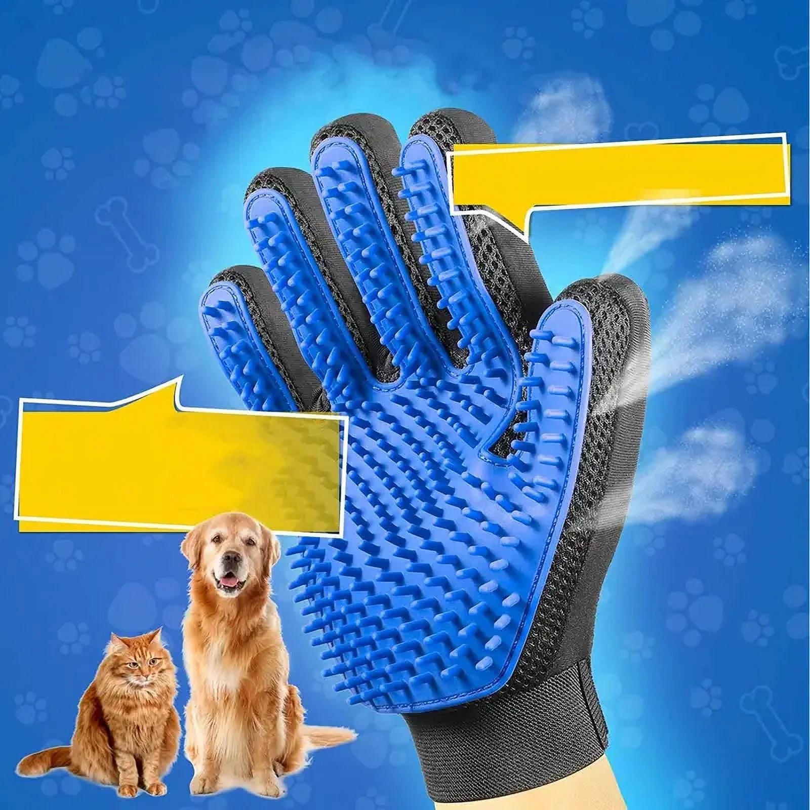 ✨ FurBuddies Groom & Massage Gloves (Pair)