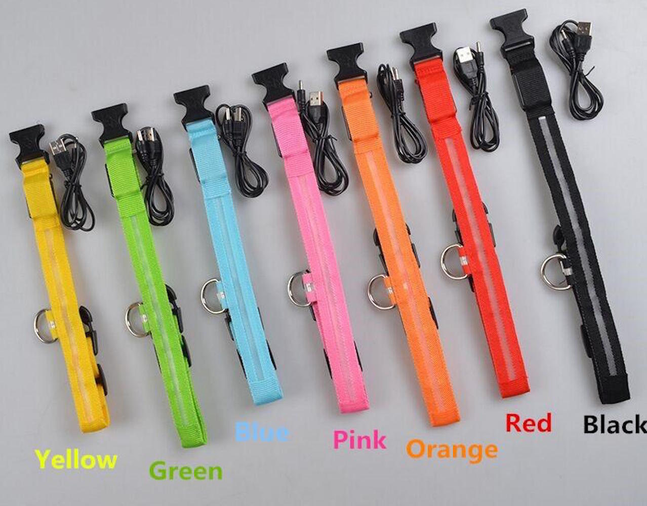 🌟 USB Rechargeable LED Pet Collar – Flash & Glow