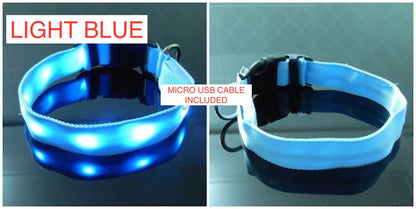 🌟 USB Rechargeable LED Pet Collar – Flash & Glow